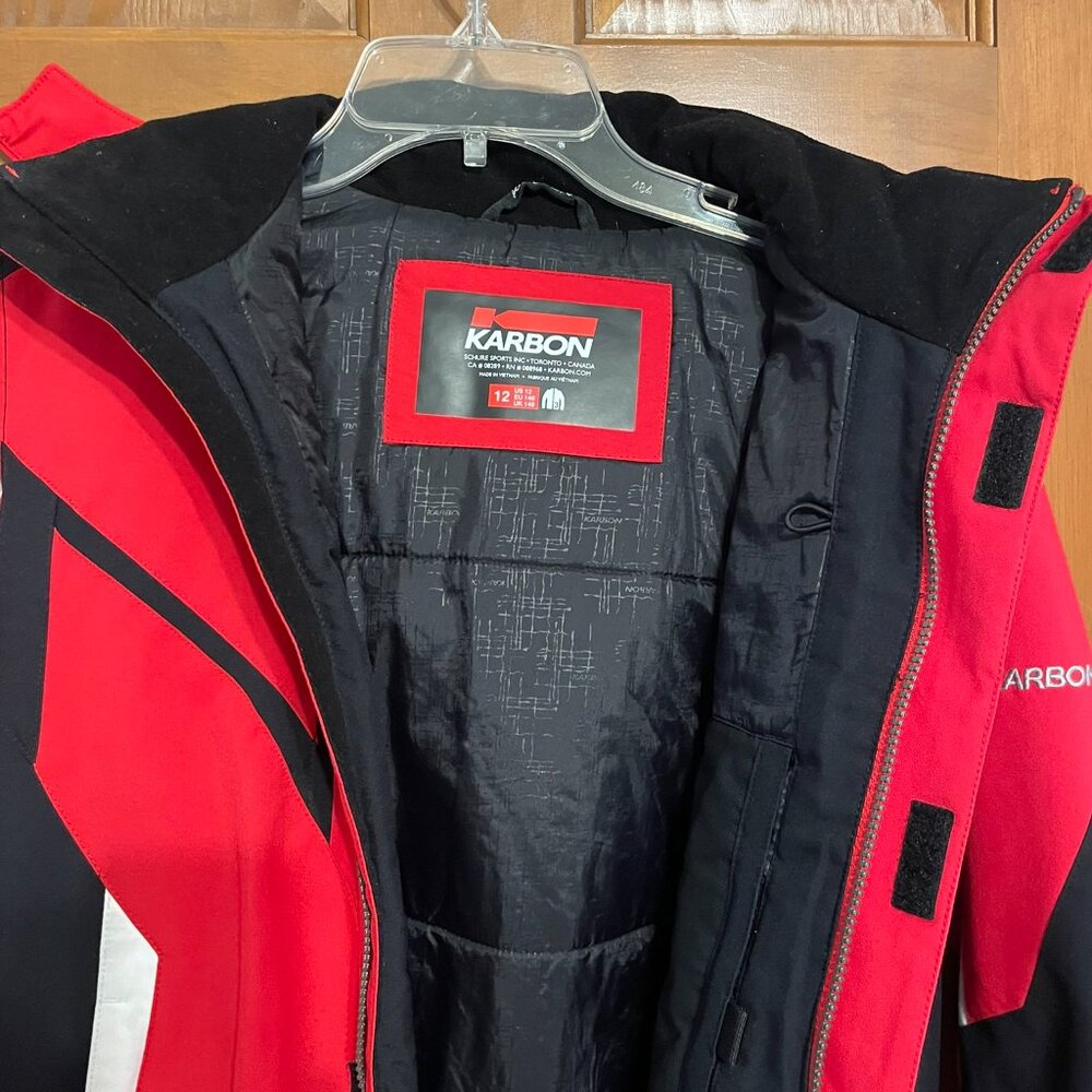 Boys 12 Karbon ski/snow set- jacket and pants in EUC - Picture 15 of 16